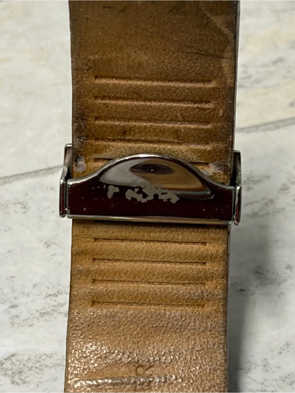 Fossil F2 Womens Watch Tan Leather All Stainless Steel  ES-9849